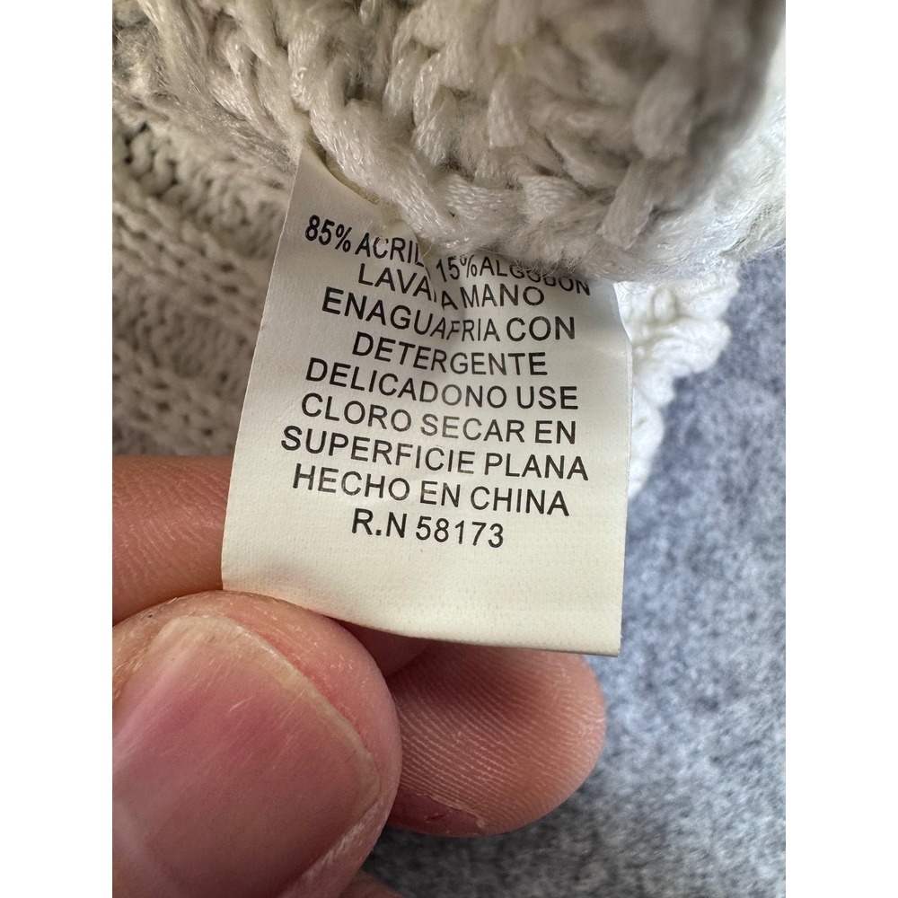K by Kinnucan's Womens Knit Sweater‎ Gray White Crew Neck Casual - Picture 4 of 6